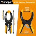 Ratcheting Clamp] TOLESA 4pcs 5-Inch Ratcheting Manual Clamp Set